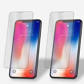 2x Panzerfolie für iPhone XS Display Schutzglas Verbundglas 9H Hartglas Klar