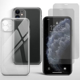 Handyhülle für iPhone 11 Pro Max Schutzcase mit Kameraschutz 2x Panzerfolie 9H