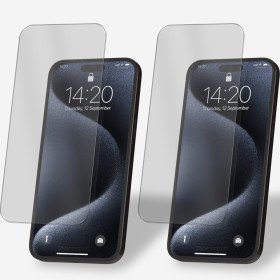 2x Panzerfolie für iPhone 15 Pro Display Schutz Verbundglas 9H Echt Glas Klar