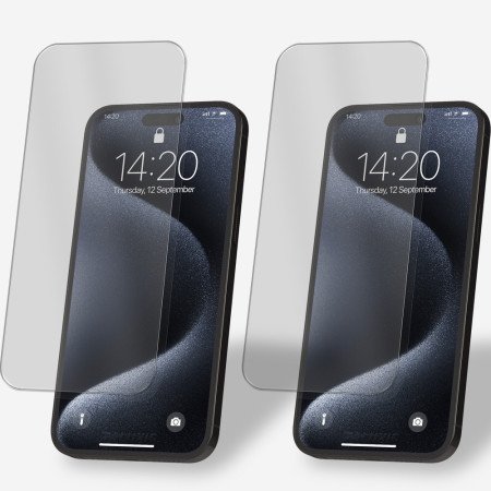 2x Panzerfolie für iPhone 15 Pro Max Displayschutz Verbundglas 9H Echt Glas Klar