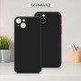 Hülle mit Kameraschutz für iPhone 15 Silikon Case - Schwarz