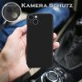 Hülle mit Kameraschutz für iPhone 15 Silikon Case - Schwarz