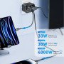 Asome Tech 33W GaN Ladegerät: Schnellladung mit 4000W AC-Steckdosenleiste