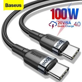 Baseus 100W USB-C zu USB Typ C Kabel Schnellladekabel für iPhone, MacBook, Samsung