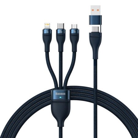 Baseus 3 in 1 Kabel: USB Typ C, Micro USB, 100W Ladekabel für iPhone, Samsung