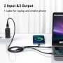 Baseus 3 in 1 Kabel: USB Typ C, Micro USB, 100W Ladekabel für iPhone, Samsung