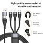 Baseus 3 in 1 Kabel: USB Typ C, Micro USB, 100W Ladekabel für iPhone, Samsung