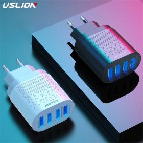 Uslion USB Ladegerät Stecker: 3A QC 3.0, 4-Port 48W Schnellladegerät