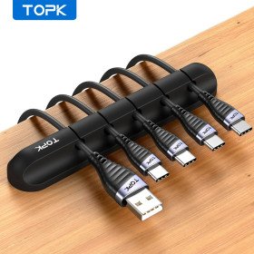 TOPK Kabel Organizer: Silikon Clips für USB Kabel, Maus, Kopfhörer