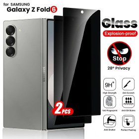 2x Panzerglas Privacy Gehärtetes Glas Privatsphäre Schutz für Samsung Galaxy Z Fold6