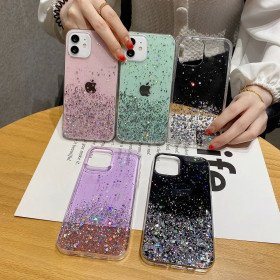 Glitzernde Pailletten Hülle für iPhone 16 Series – Klare weiche TPU Abdeckung