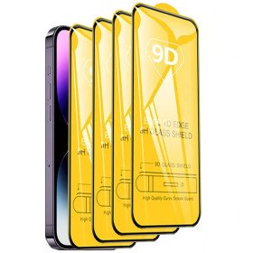 4x Panzerglas 9D Gehärtetes Glas Displayschutz für iPhone 16 / 16 Pro Max