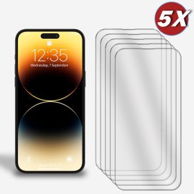 5er-Pack Display Glasfolie für iPhone 14 Pro Panzerglas 9H Hartglas Schutzglas