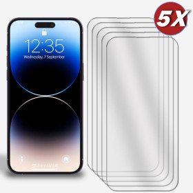 5er-Pack Display Glasfolie für iPhone 14 Pro Max Panzerglas Hartglas Schutzglas