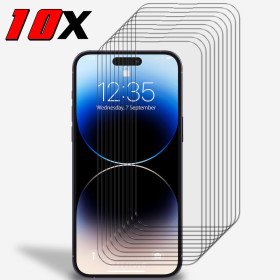 10x Panzerfolie Display Schutz Glasfolie für iPhone 14 Pro Max Echt Hartglas 9H