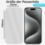 10x Panzerfolie Display Schutz Glasfolie für iPhone 15 Pro Max Echt Hartglas 9H