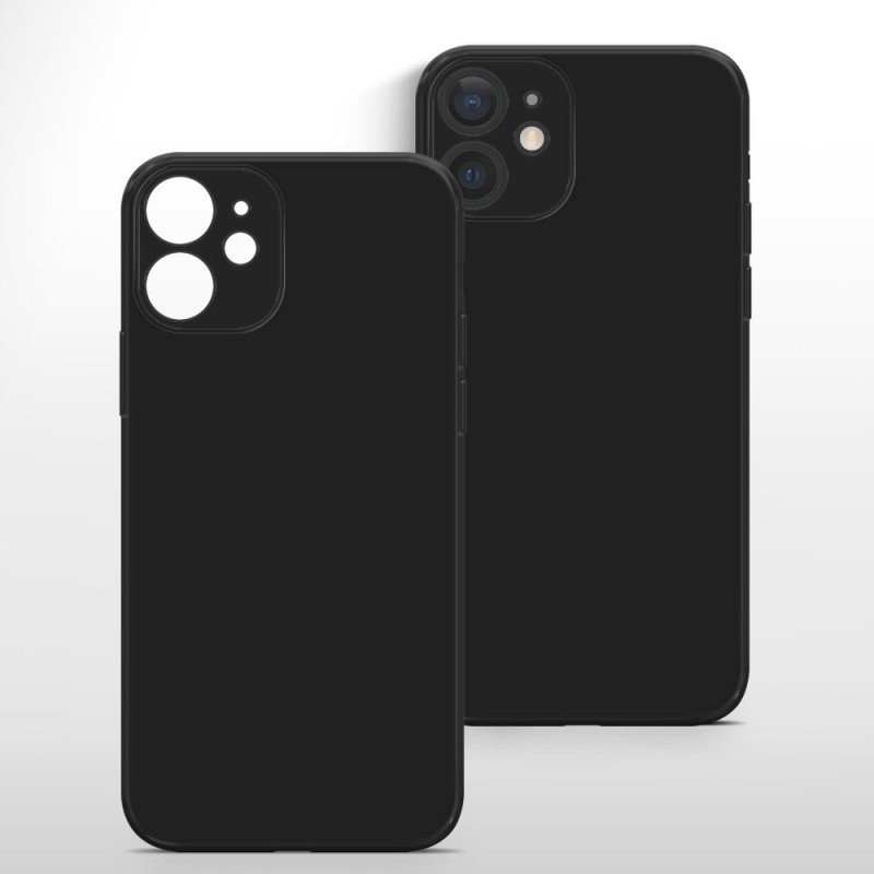 Hülle für iPhone 12 Handy Hülle Kameraschutz Case Silikon Cover Bumper Schwarz