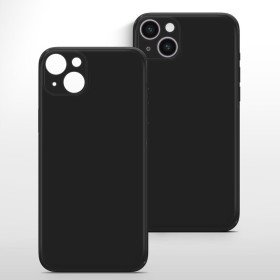 Hülle für iPhone 14 Plus Schutzhülle Kameraschutz Case Silikon Cover Schwarz