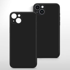 Hülle für iPhone 15 Handy Hülle Kameraschutz Case Silikon Cover Bumper Schwarz