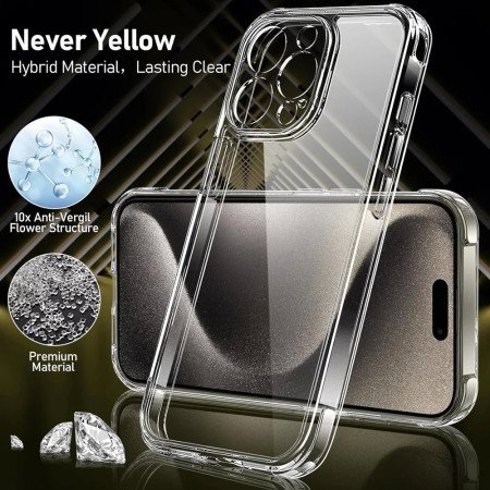 IPhone Hlle Original Apple Handyhlle Mit Panzerglas Fr IPhone 12-16   Transparent, 9H Schutz, Inkl. 3x Glas Panzerfolie IPhone