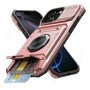 Schutzhülle für iPhone 16 15 14 13 mit Magnet-Ring Ständer und Brieftasche