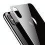 Rückseite Vollschutz 3D Panzerfolie für iPhone XS Schutzglas 9H - Schwarz